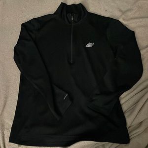 EMS tech wick long sleeve half zip black shirt